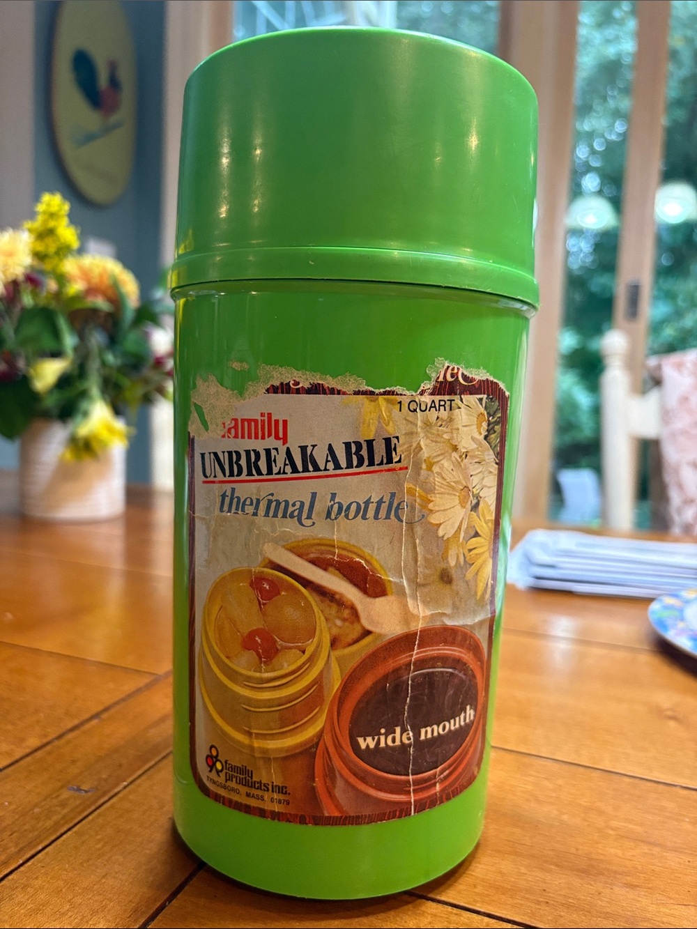 Unbreakable Thermal Bottle - Green - 1 quart